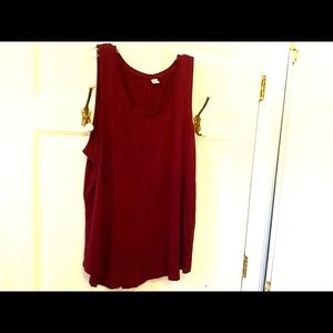 Old Navy Burgandy Shirt/Top XXL NWT